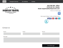 Tablet Screenshot of hartleytravel.com